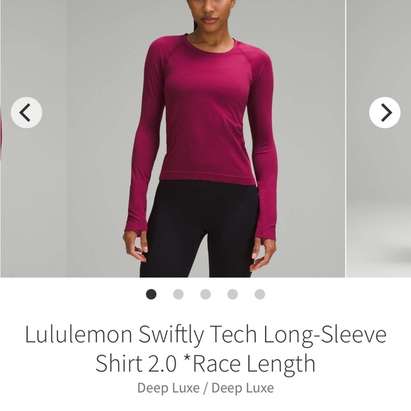 ✨ Lululemon Swiftly Tech Long-Sleeve Shirt 2.0 *Waist Length Deep Luxe size 10 - Picture 13 of 13